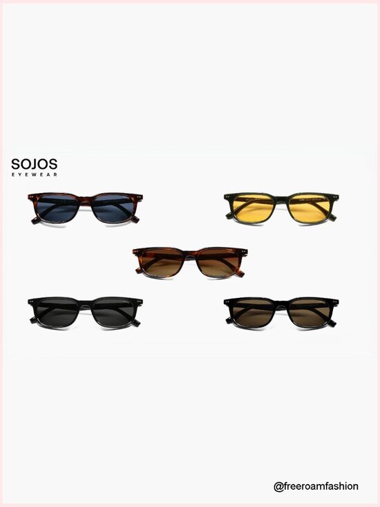 Retro Square Polarized Sunglasses UV Protection Unisex main image 6